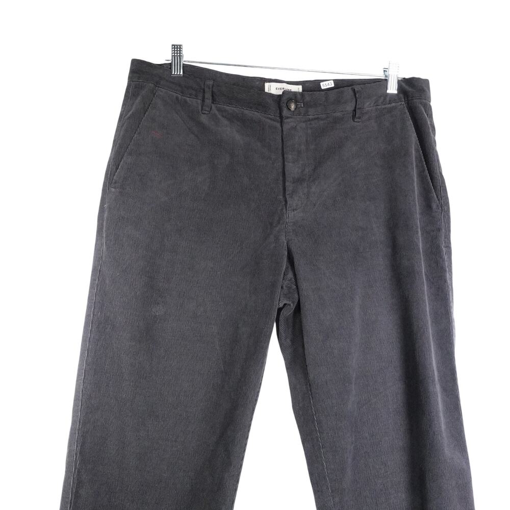 Everlane Pants Mens 36x30 Dark Gray Corduroy Stretch Straight Leg Pants Casual